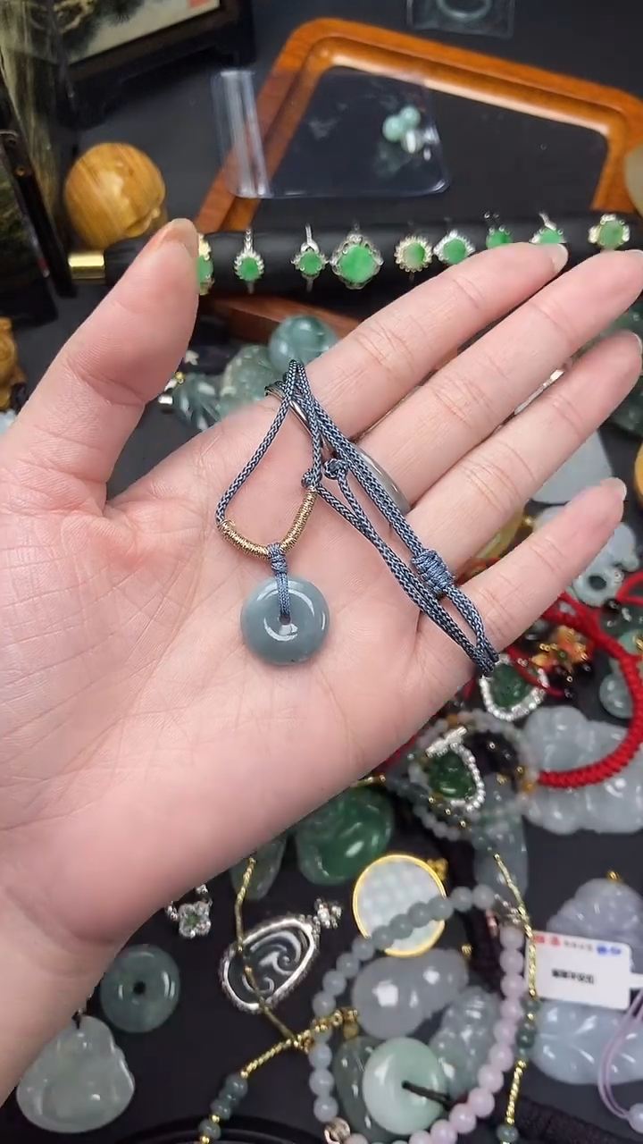 【闪购商品】翡翠吊坠(不含链)未镶嵌天然A货翡翠-平安扣