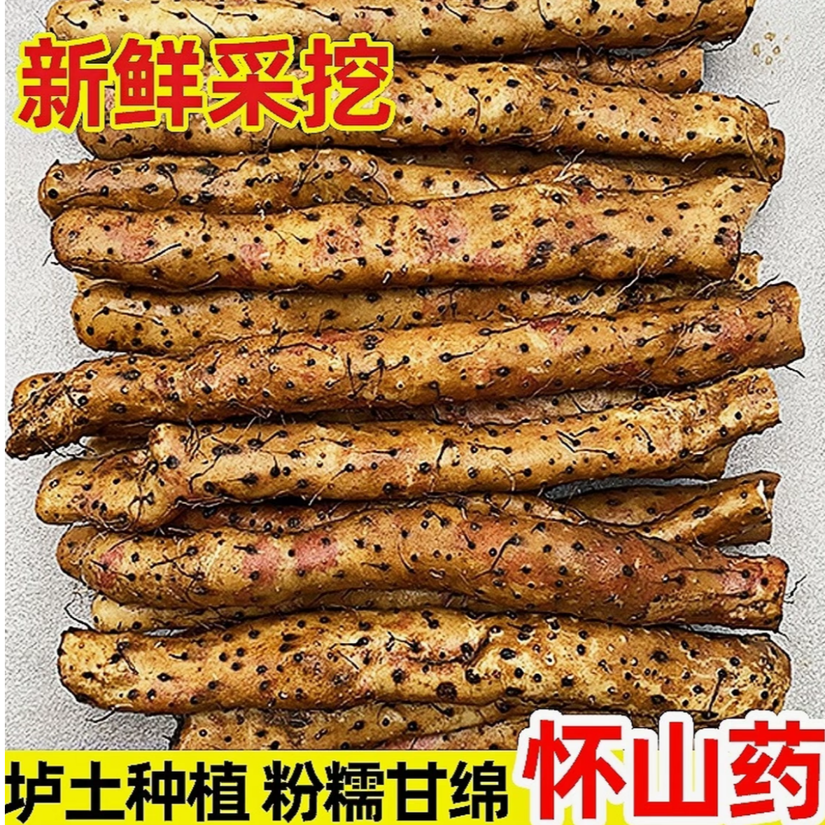 断枝山药2025新挖正宗垆土铁棍山药焦作特产新鲜怀山药3-5斤