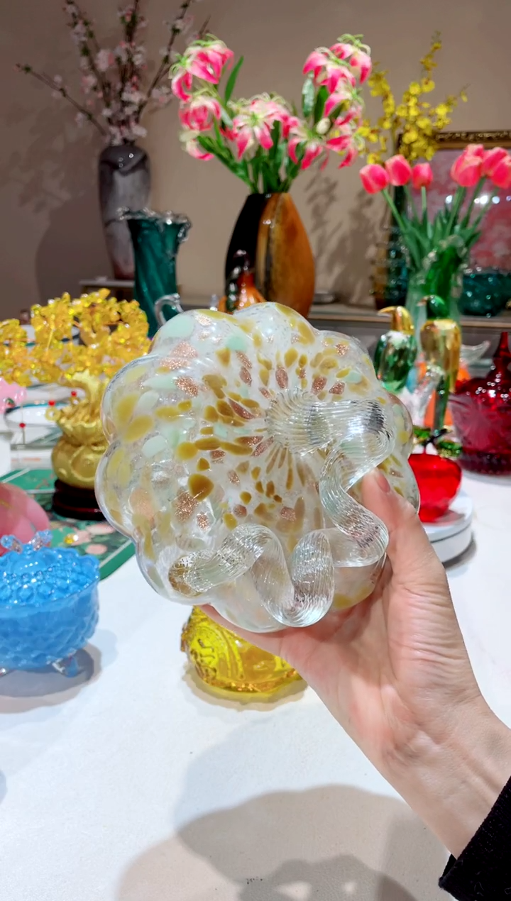 【闪购商品】琉璃手工艺品拉花南瓜  微瑕