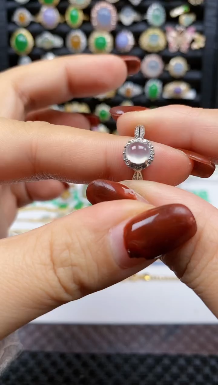 银S925镶嵌戒指翡翠416