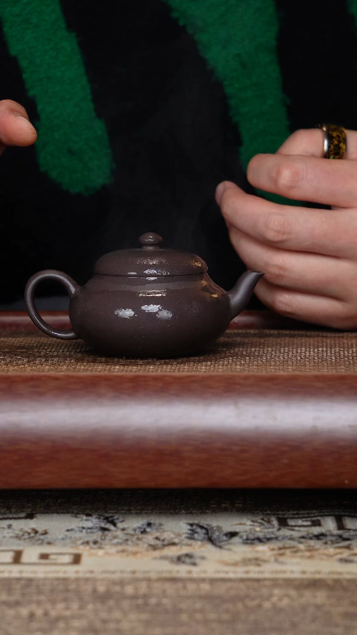 【闪购商品】紫砂茶壶微瑕矮梨天青半手工