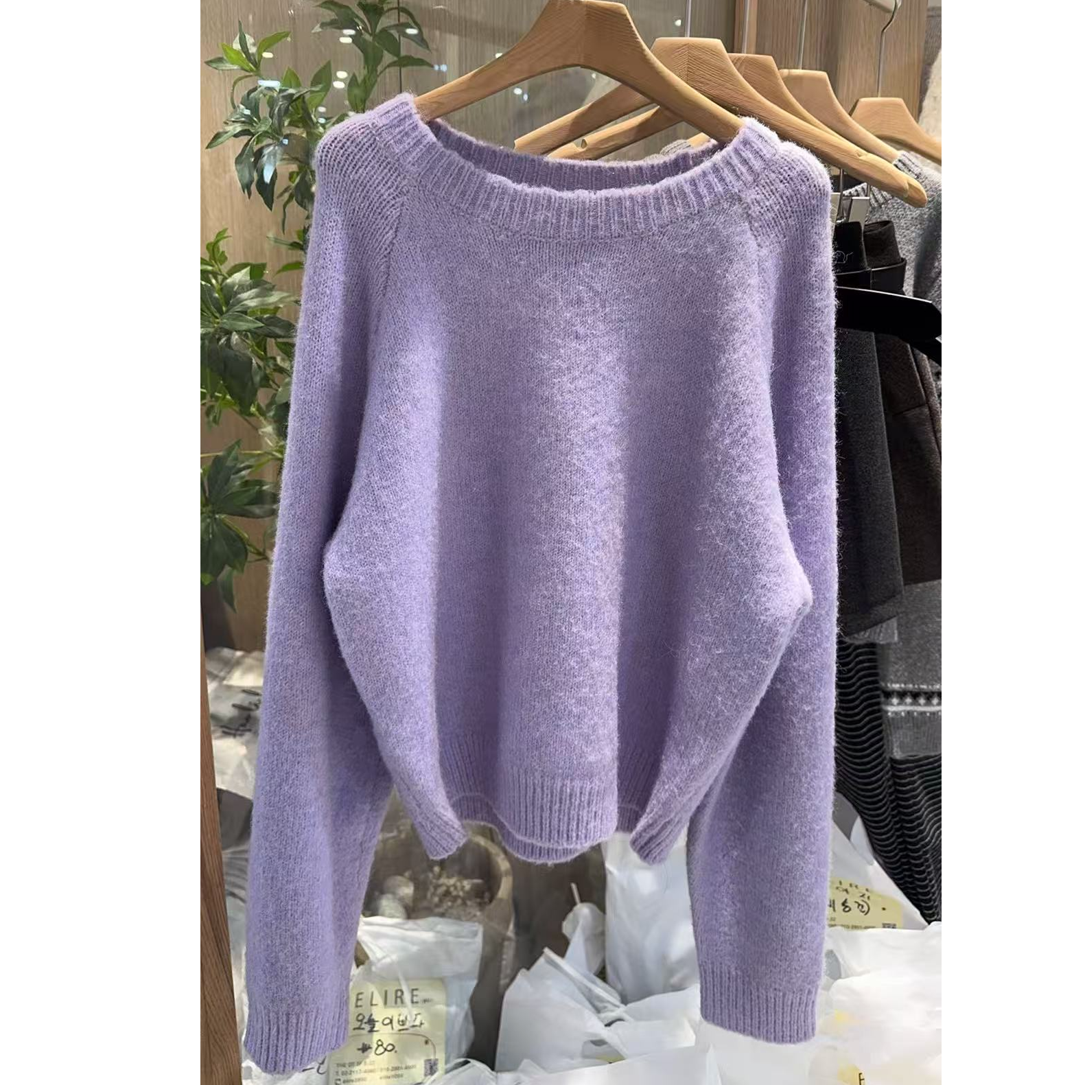 圆领毛衣-NO退换 接受再拍 M-O-5E22 套头宽松百搭时尚