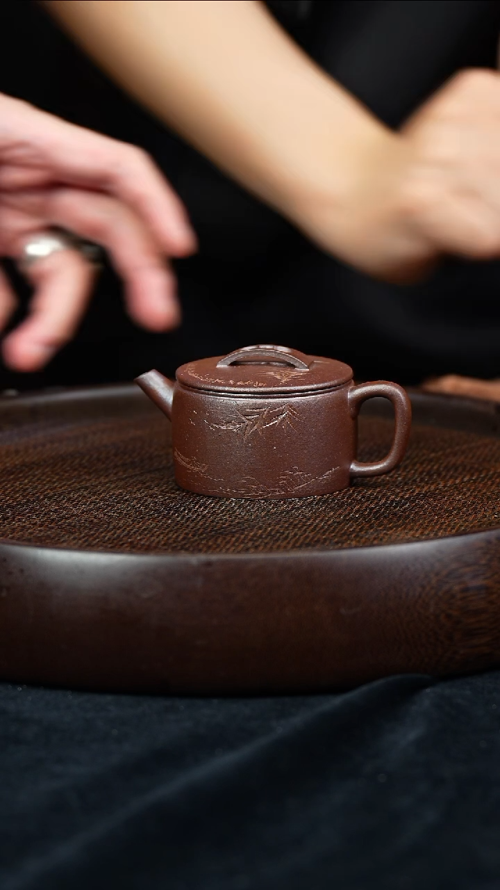 茶壶紫砂柴烧清风明月汉瓦