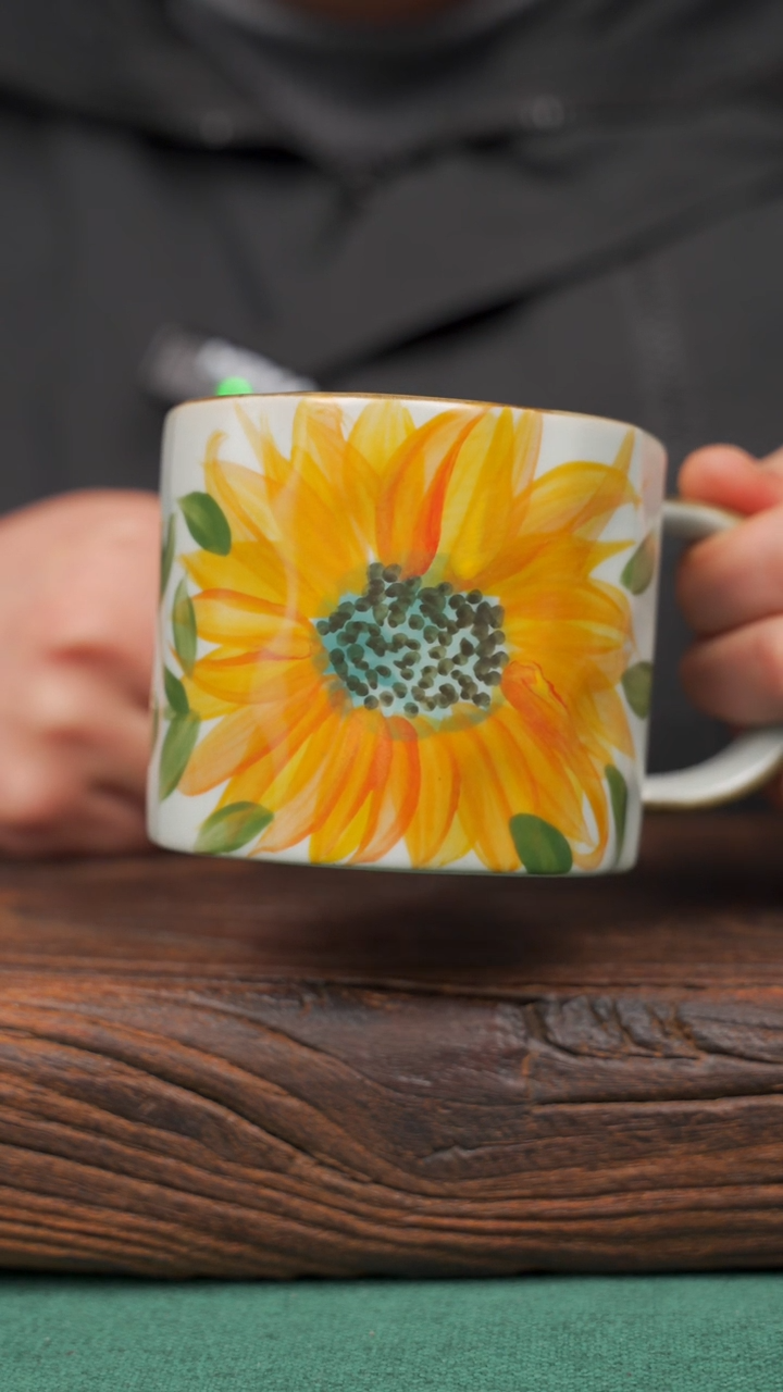 【闪购商品】瓷片68寻一缕瓷香杯釉下手工手绘瓷器