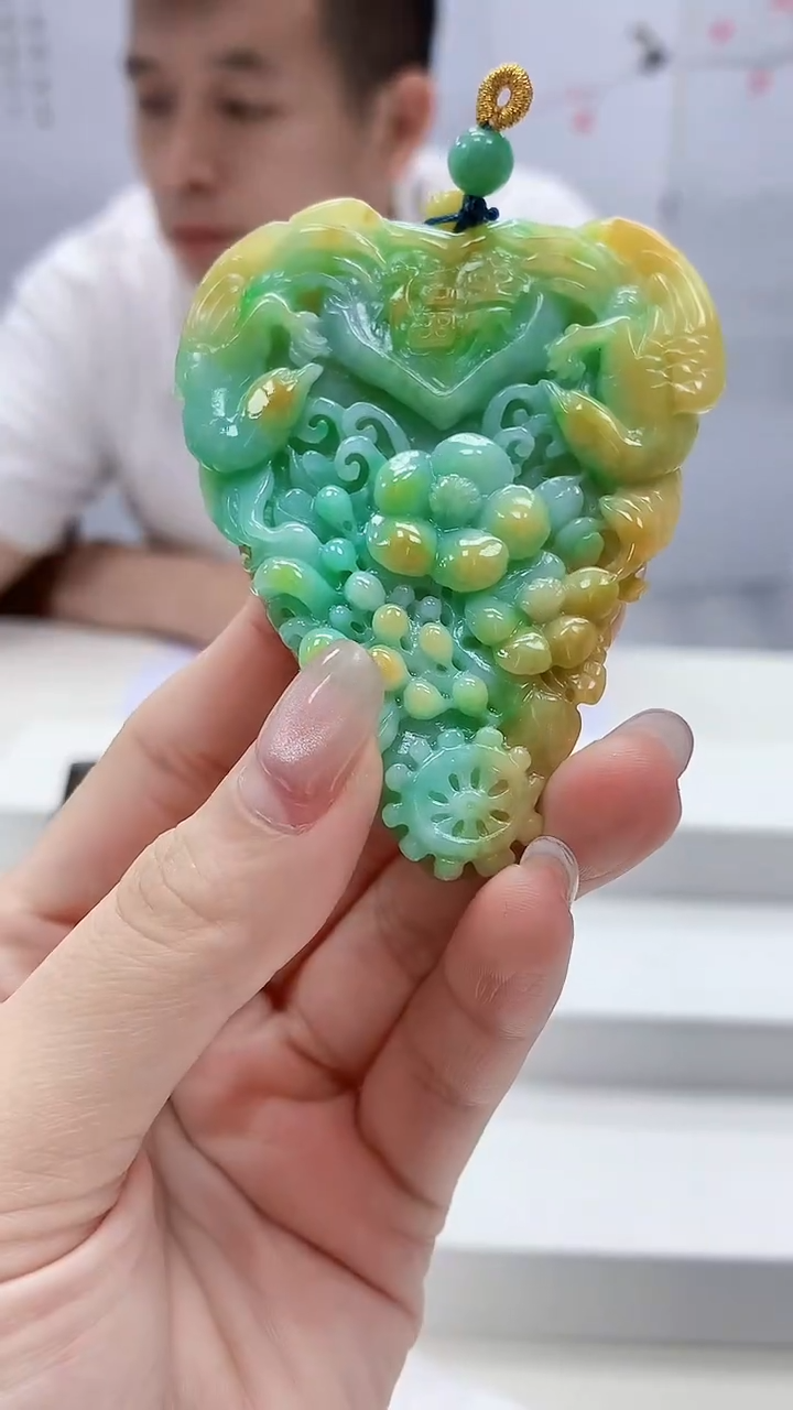 定制翡翠未镶嵌4812lr-毛货挂件送珠链26