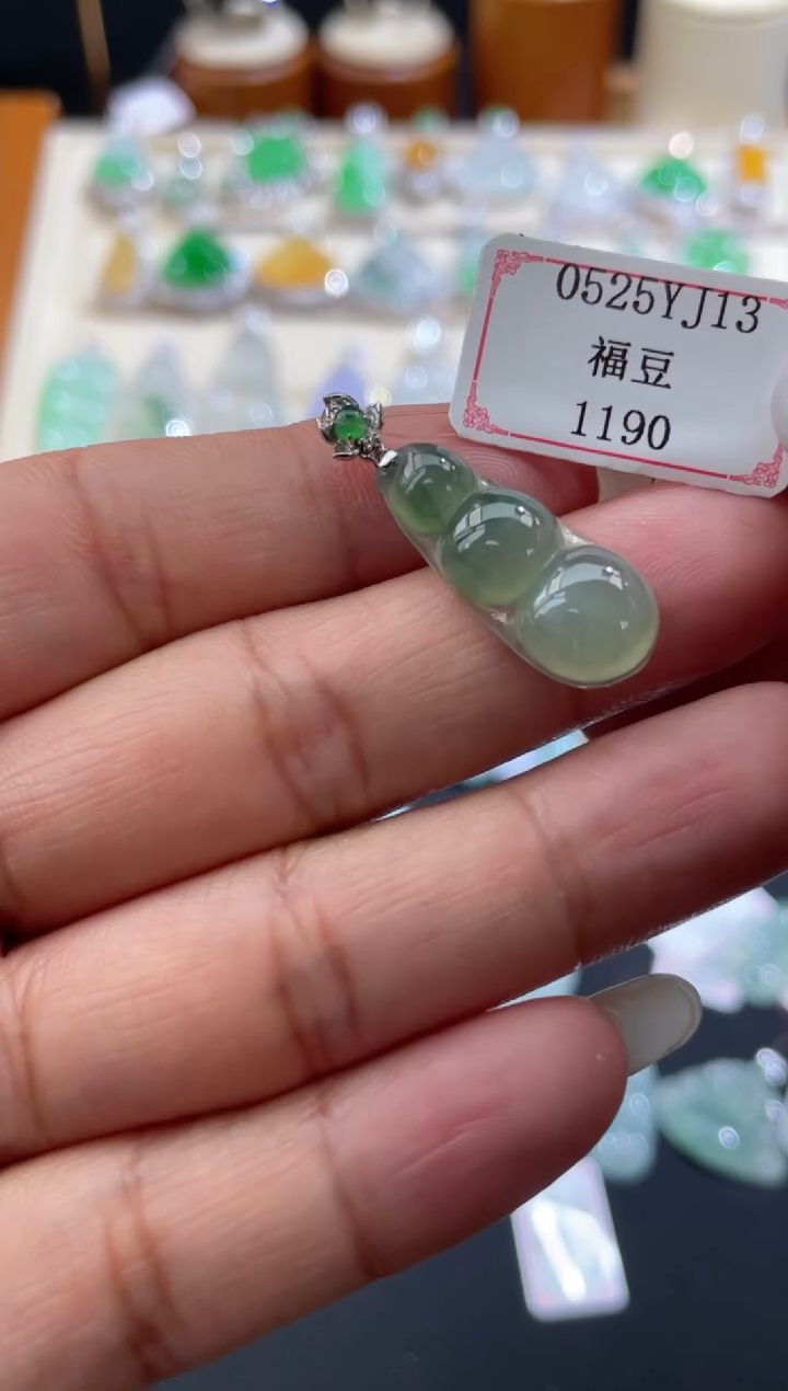 翡翠挂件18K金镶嵌0525YJ13