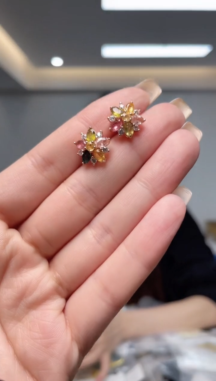 【闪购商品】碧玺·银S925镶嵌（多样性单个发货）