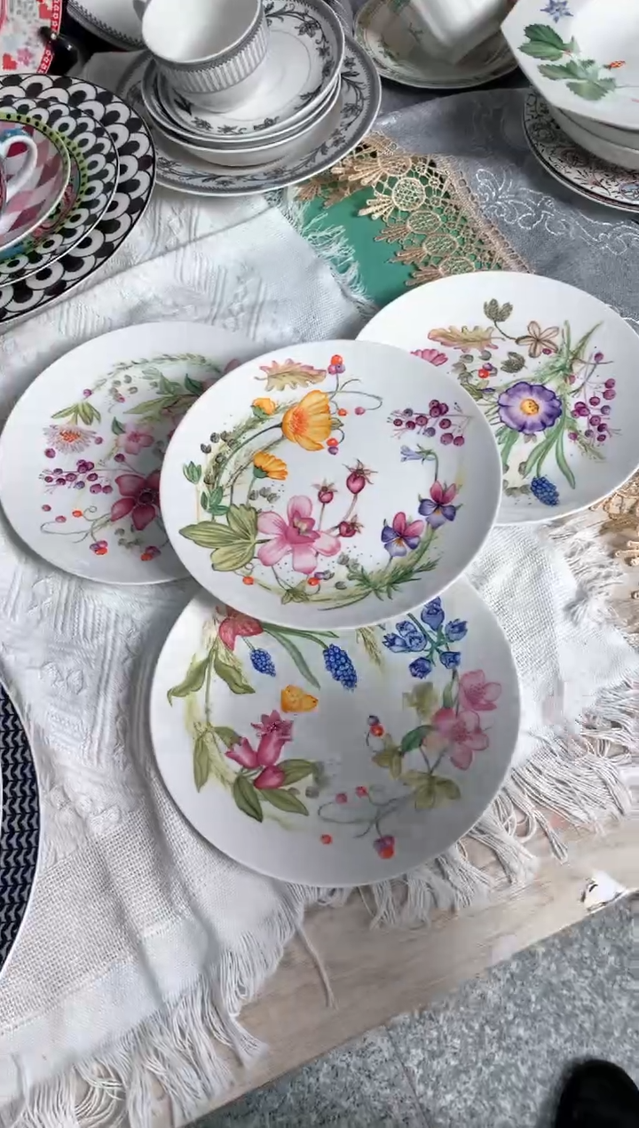 【闪购商品】瓷片陶瓷原单CC689餐具4个