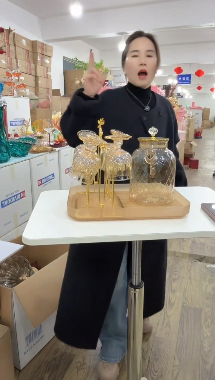 【闪购商品】无铅玻璃美全花器-a-早59