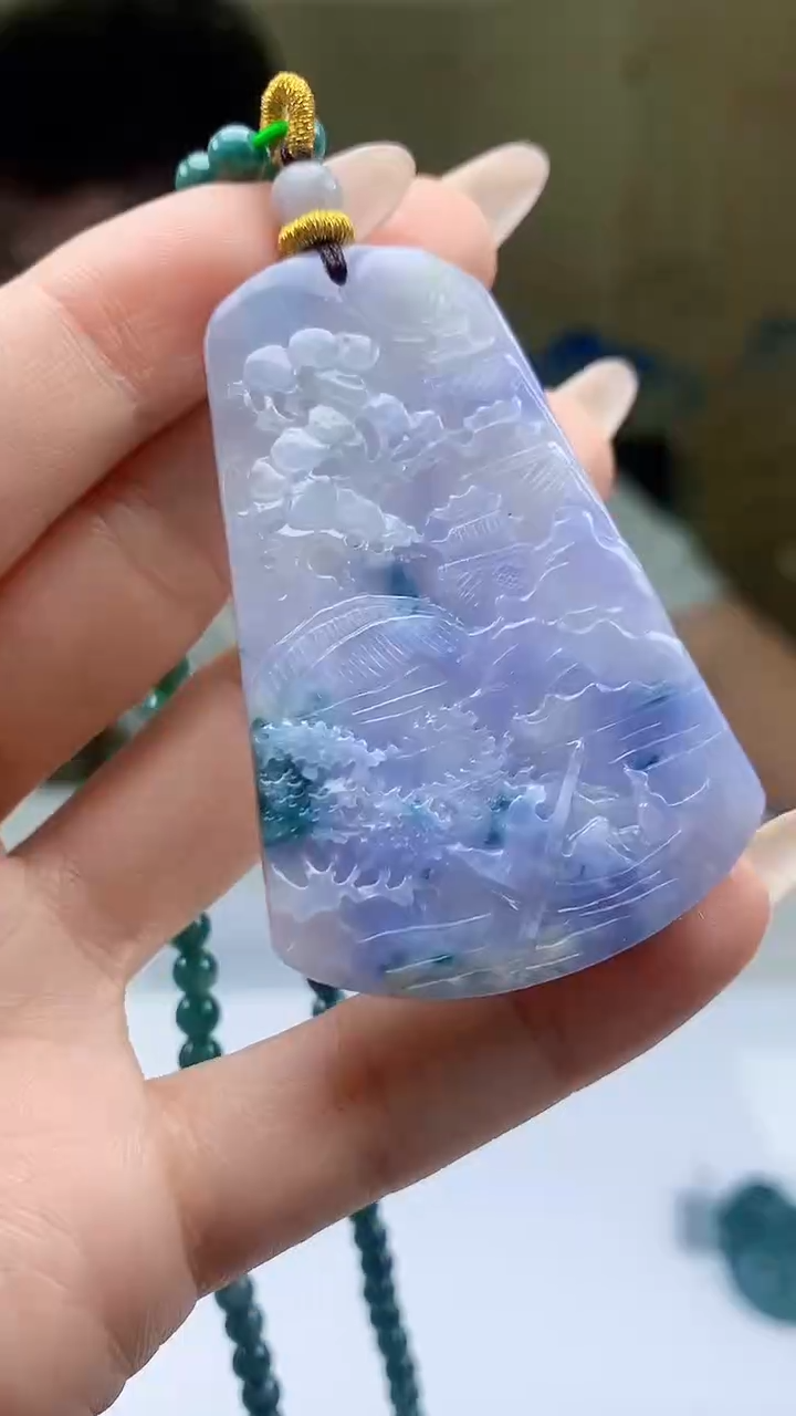 【闪购商品】定制翡翠未镶嵌4688ty-毛货挂件78