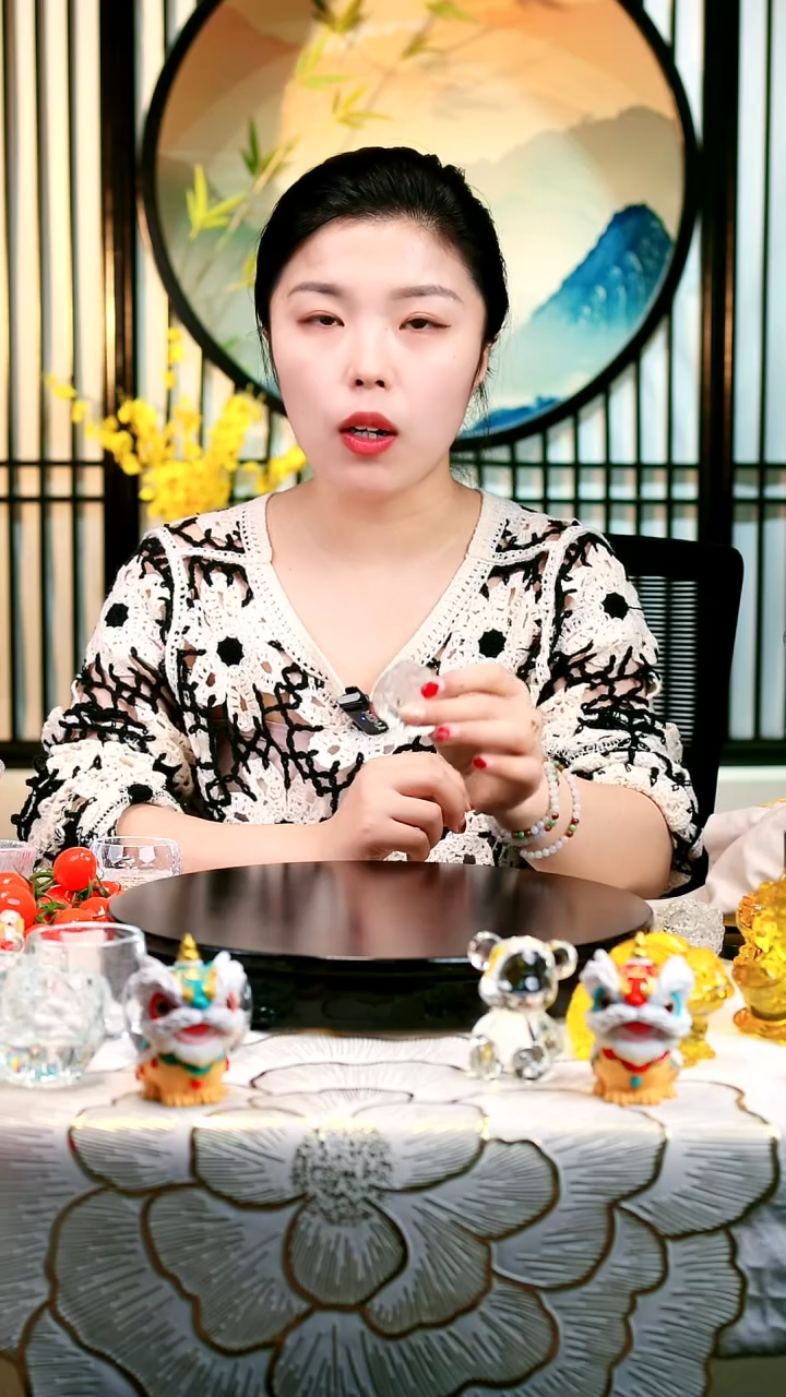 水晶玻璃无手柄款水晶核桃