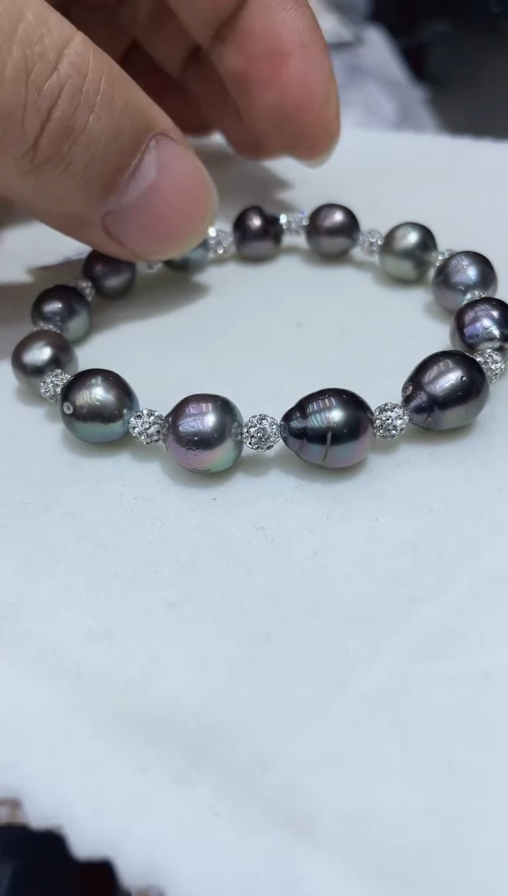【闪购商品】海水珍珠手绳合金大溪地巴洛克手链