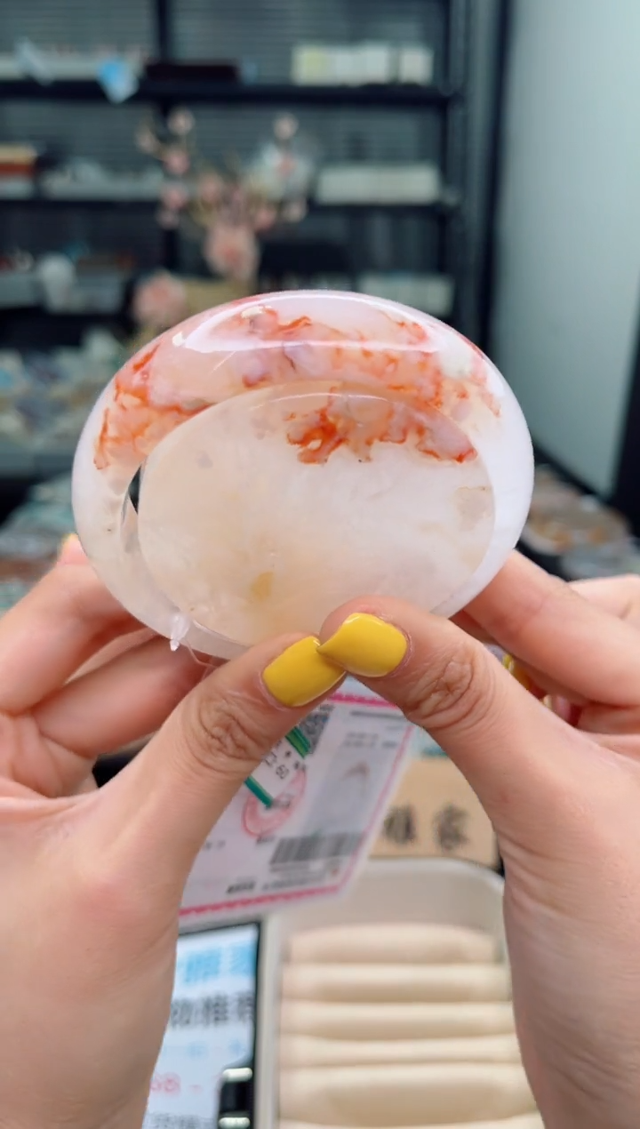 【闪购商品】石英质玉未镶嵌手镯60圈口（赠品镯心）600285