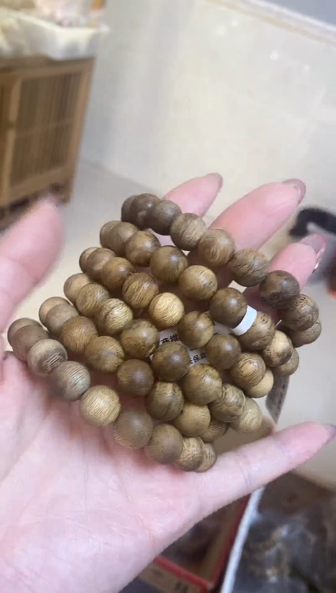 【闪购商品】沉香手串 菩萨棋圆珠单圈虎斑虫漏1.1多样性发