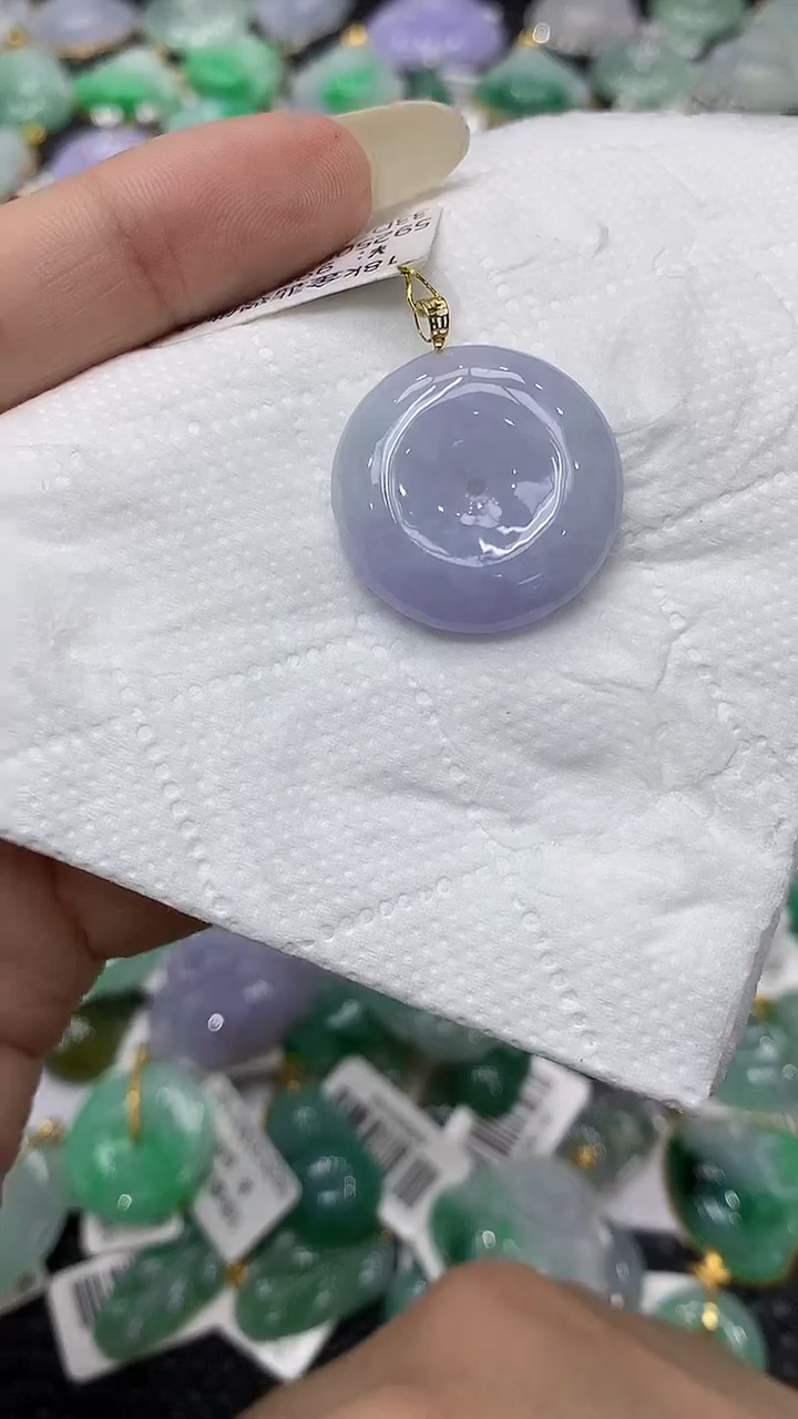 颈饰18K金镶嵌翡翠11111111111