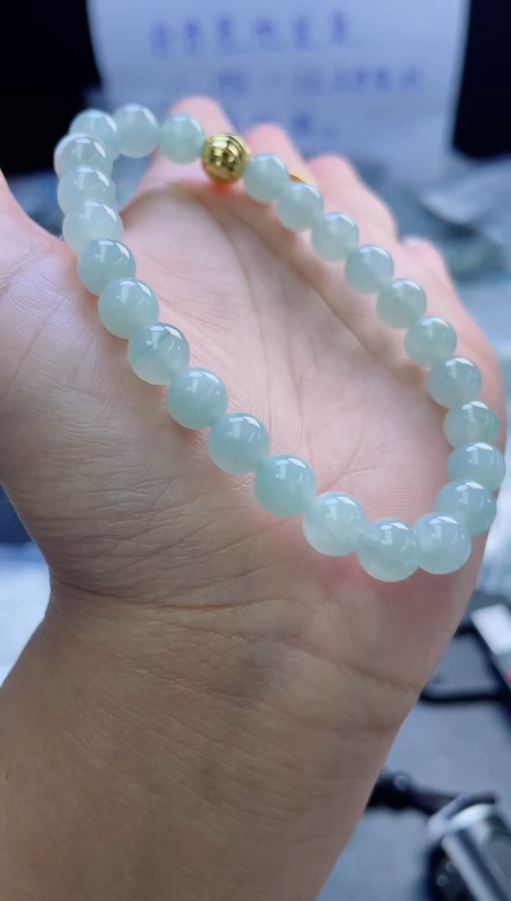 未镶嵌定制翡翠珠串