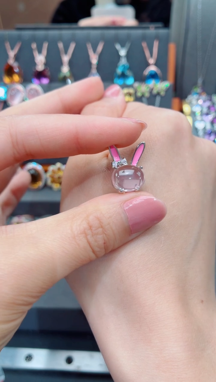 吊坠(赠链)银S925镶嵌水晶水晶吊坠