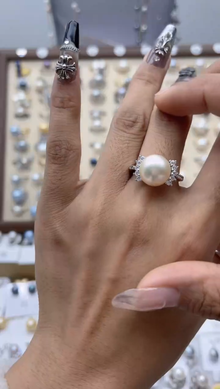 【闪购商品】淡水珍珠戒指合金6