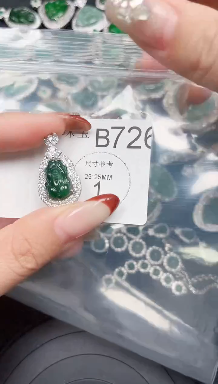 【闪购商品】翡翠颈饰未镶嵌赠皮绳726