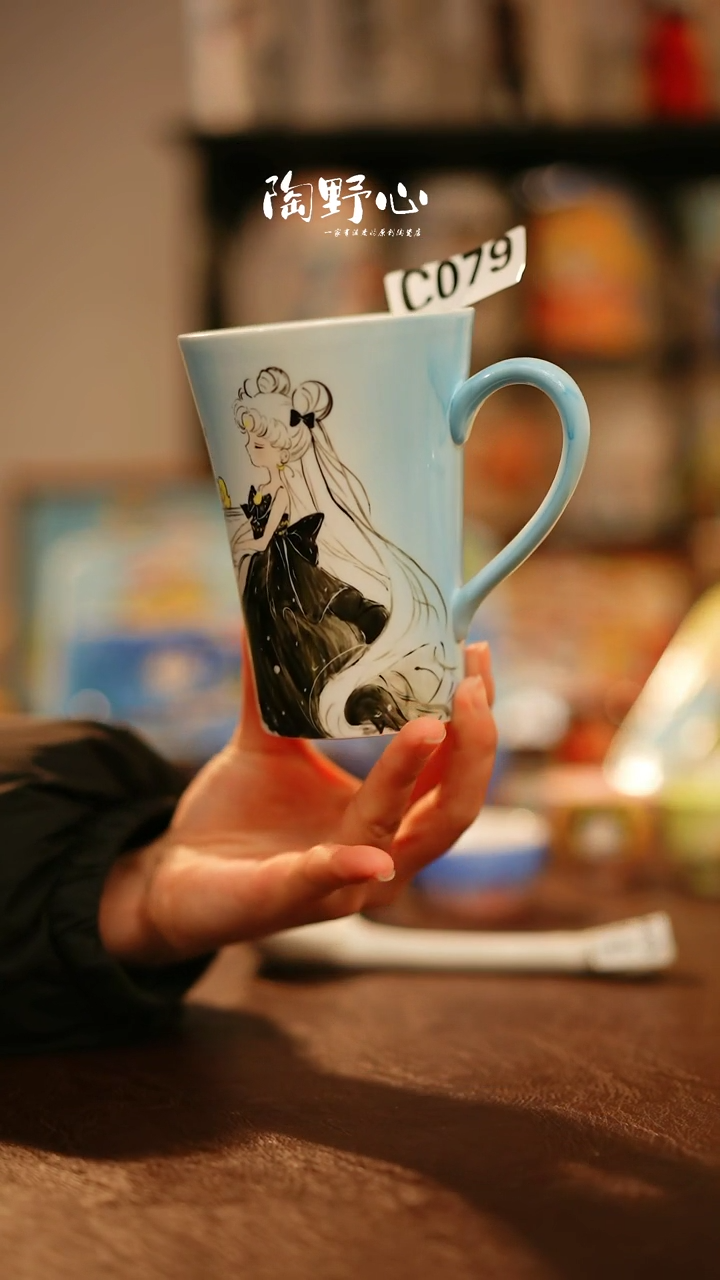 【闪购商品】杯景德镇高温釉下彩原创手绘陶瓷079