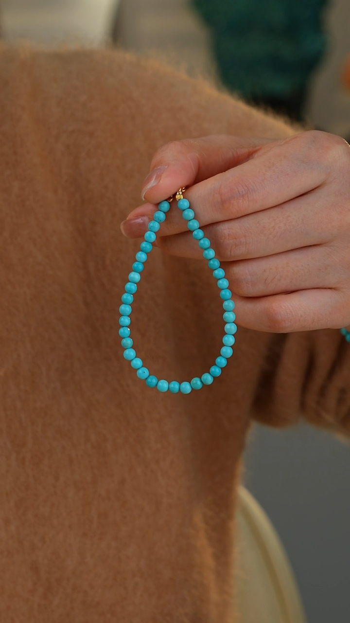 【闪购商品】绿松石手链银S925镀金镶嵌多样性发货