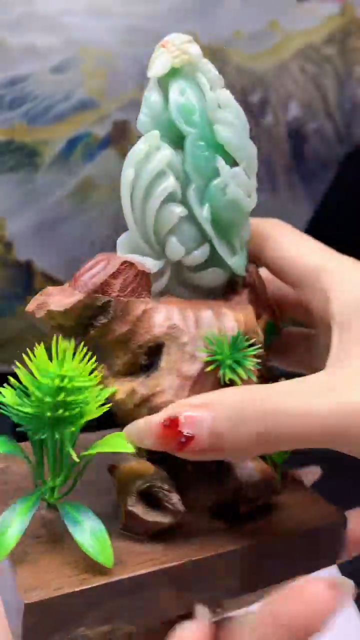 【闪购商品】定制翡翠未镶嵌1064ry-毛货挂件57