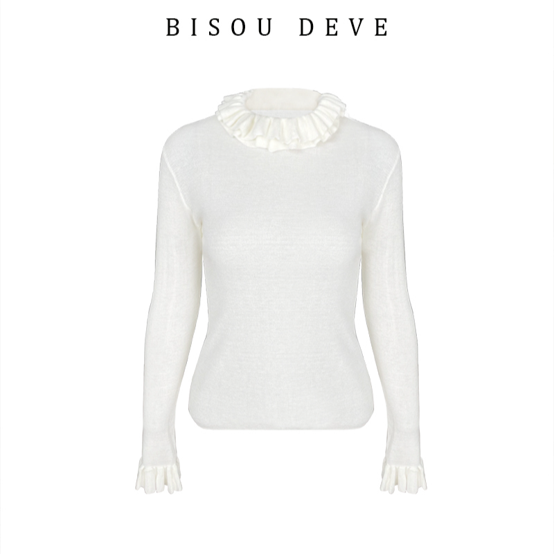 【丁姐宠粉专享】BV21015620双层木耳边打底衫