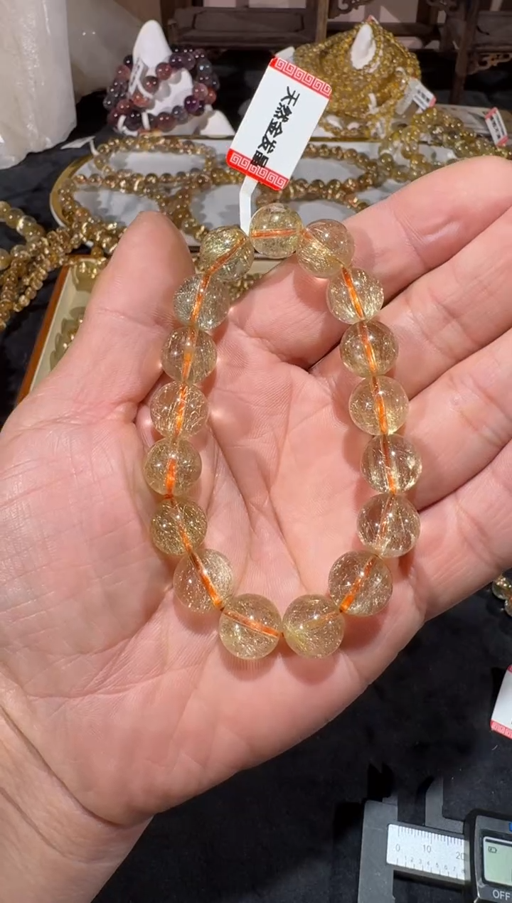 未镶嵌手串发晶SJ-829金发晶
