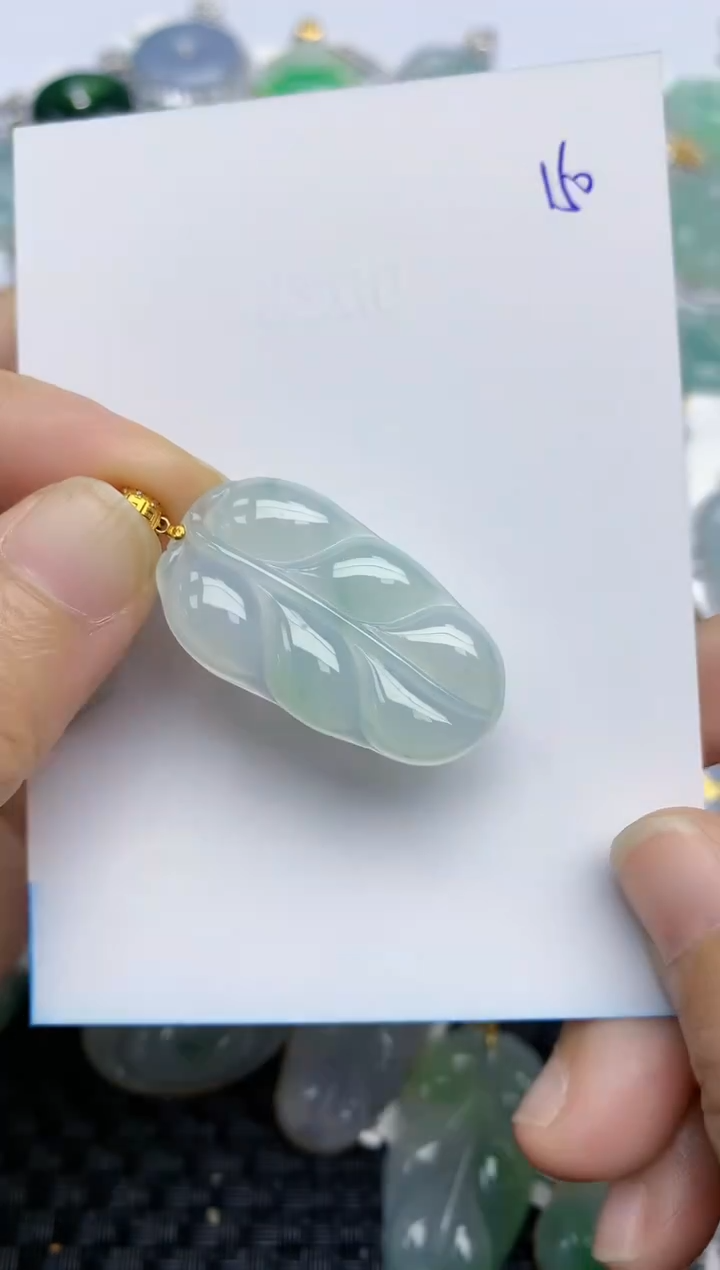 【闪购商品】翡翠挂件18K金镶嵌天然A货翡翠 150