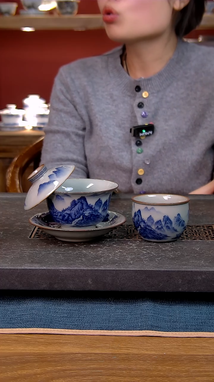 简装家用款2件套 老陶泥开片纹陶瓷茶具