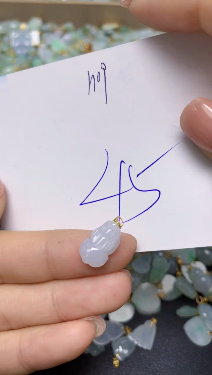 【闪购商品】翡翠挂件18K金镶嵌 天然翡翠A货
