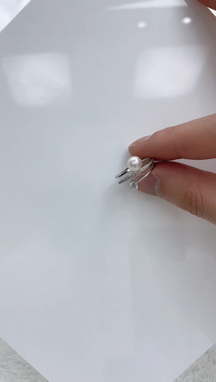 【闪购商品】海水珍珠戒指银S925镶嵌海水珍珠戒指