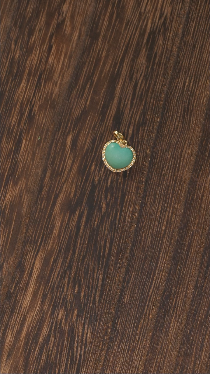 【闪购商品】绿松石挂饰18K金镶嵌1