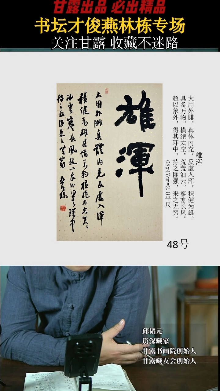 【闪购商品】书法燕林栋48号1657甘露美术馆