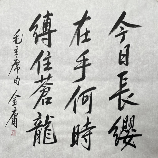 J-R-2941 金庸 书法 69cm*69cm 软片