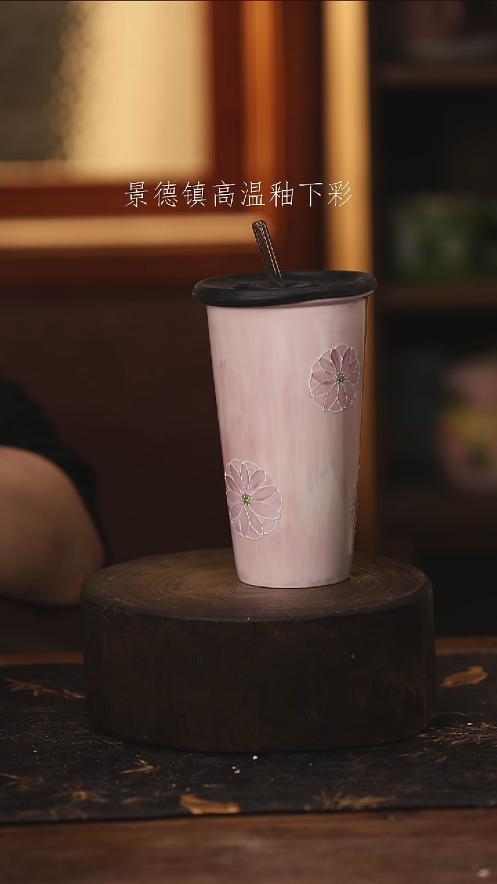 陶瓷景德镇高温釉下手绘陶瓷@L191@
