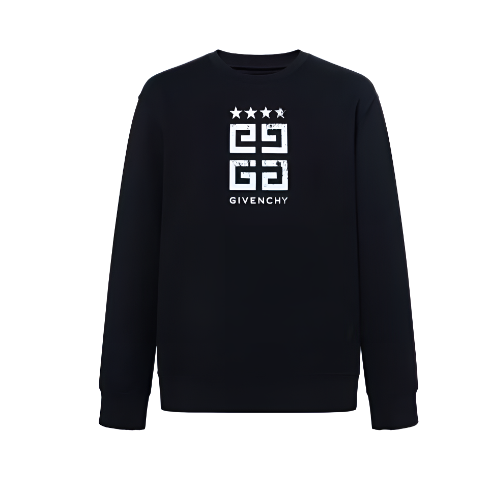 全新未使用 Givenchy/纪梵希 字母LOGO印花圆领卫衣