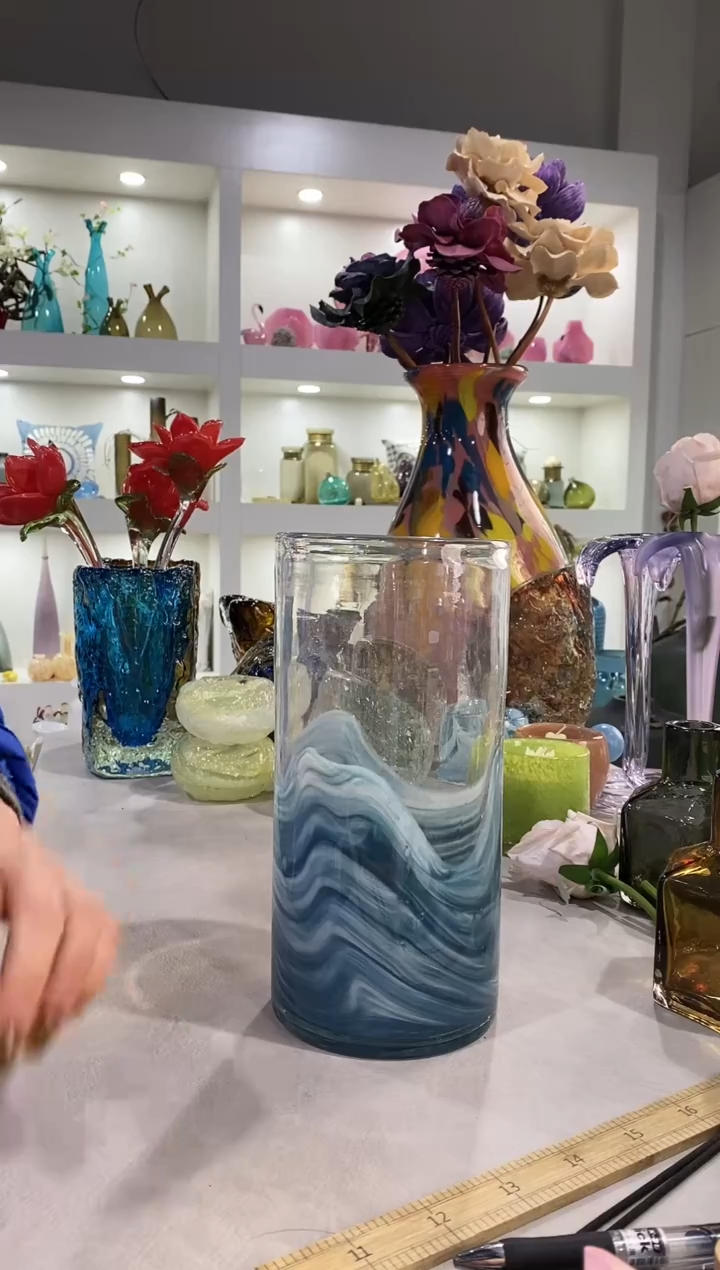 慕忆家手作琉璃花瓶瑕疵