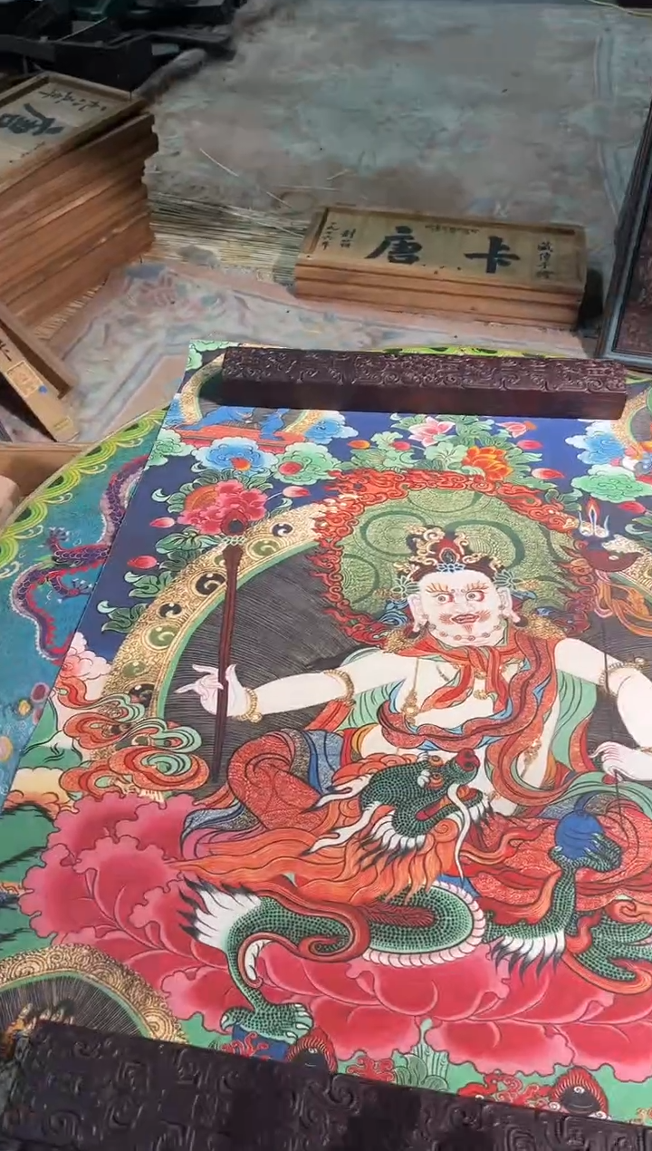 装裱画卷轴画旭旭的唐卡