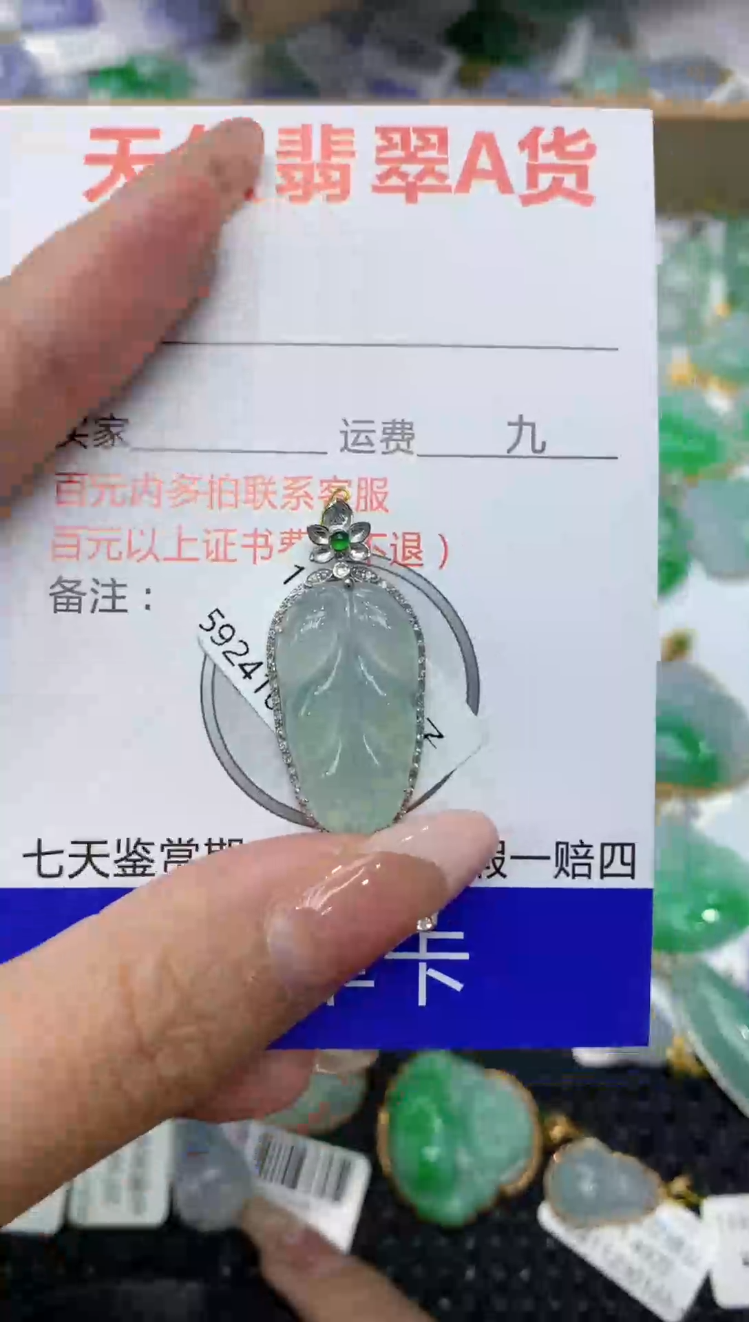 【闪购商品】翡翠颈饰18K金镶嵌111111111