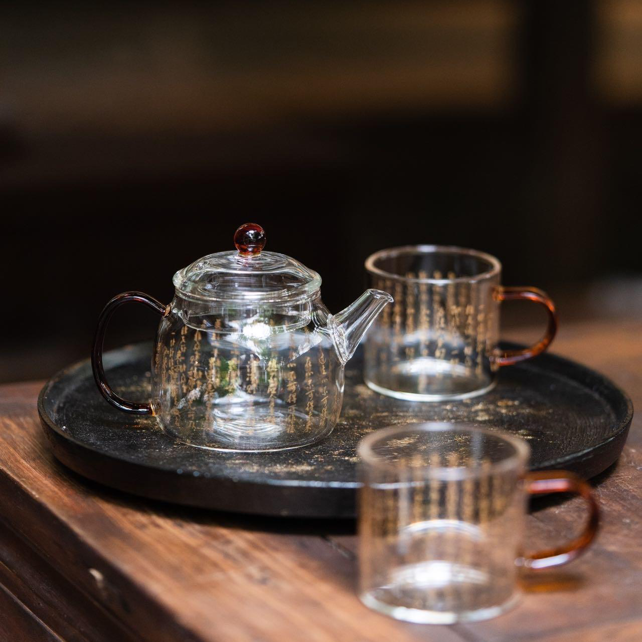 晶焱【姐夫专属】德忠套组（一壶2杯）｜纯手工高硼硅耐热玻璃茶器