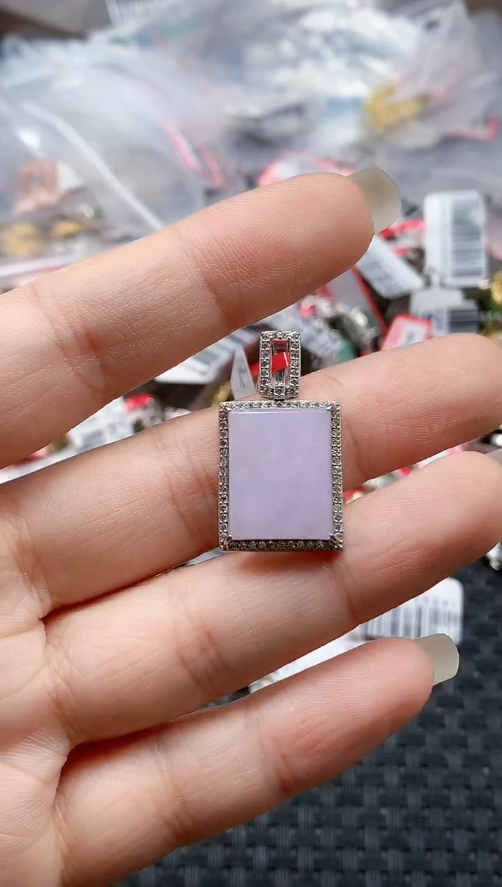 银S925镶嵌戒指翡翠天然A货缅甸翡翠