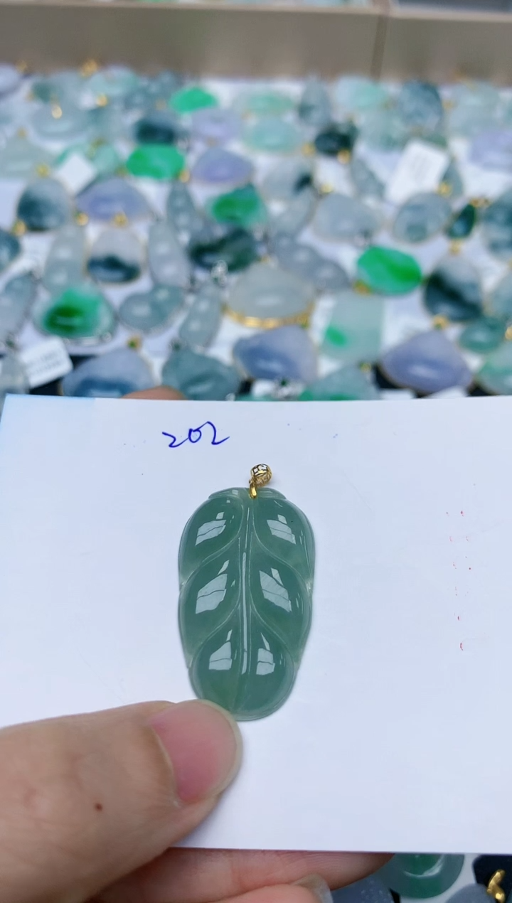 【闪购商品】翡翠颈饰18K金镶嵌天然翡翠A货202