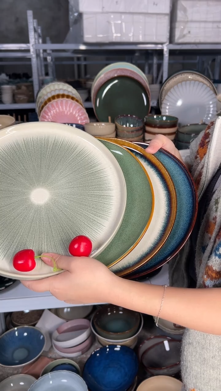 陶瓷外贸尾货瑕疵满20包邮X4大盘