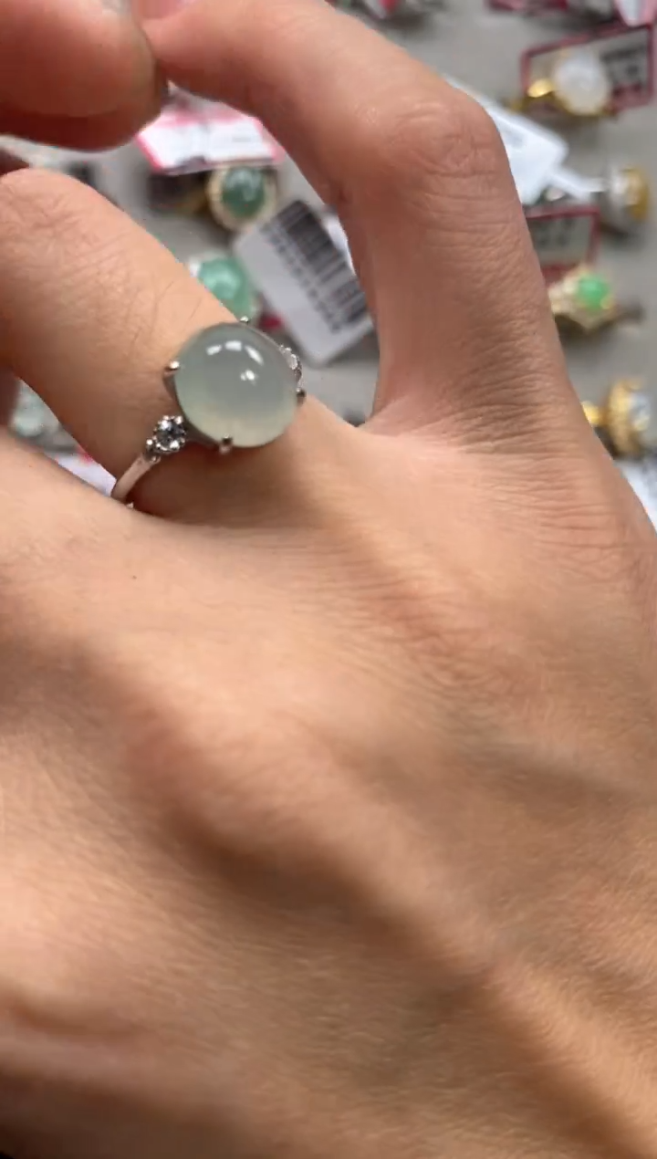 【闪购商品】翡翠戒指银S925镶嵌11111--4