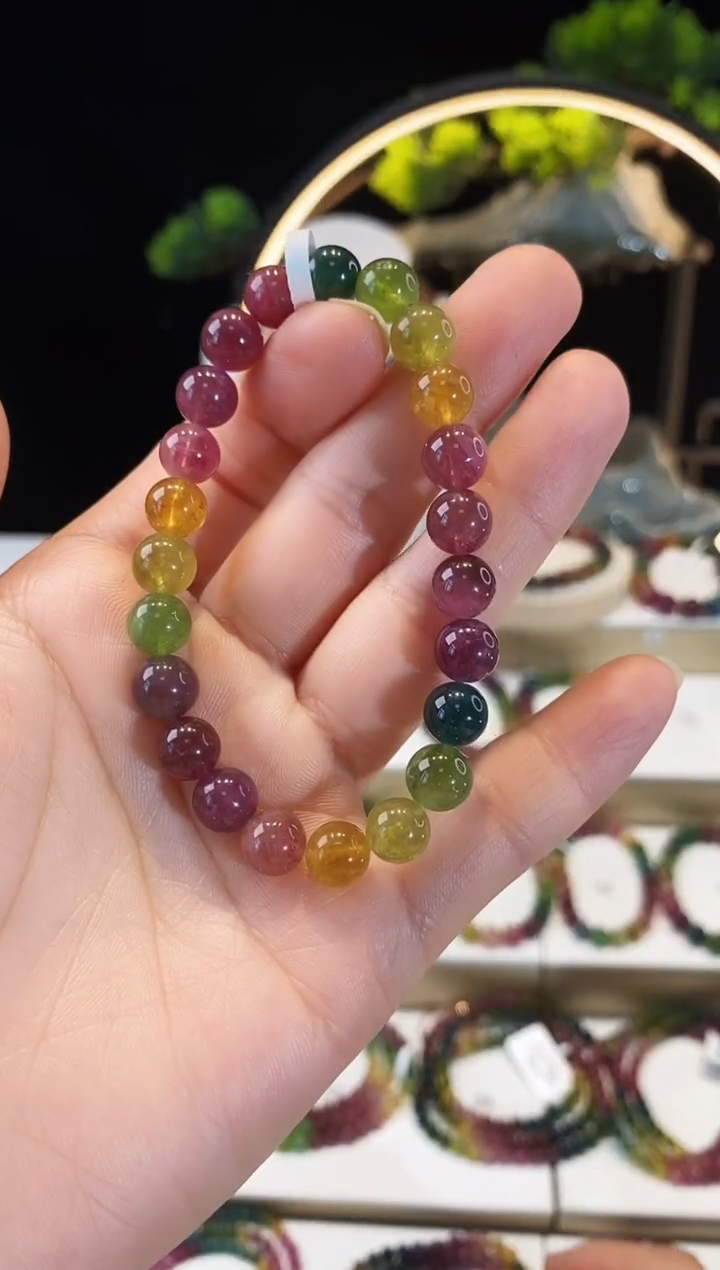 【闪购商品】碧玺手串未镶嵌G2108素圈颜色微差