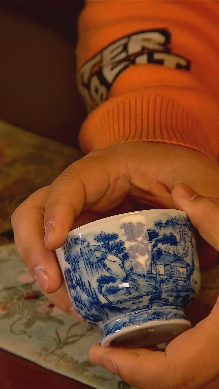 杯手工手绘杯杯很美丽