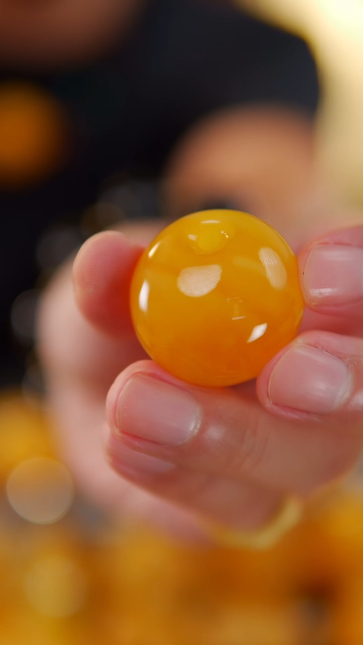 裸石琥珀未镶嵌焦皮料公主扣11.6