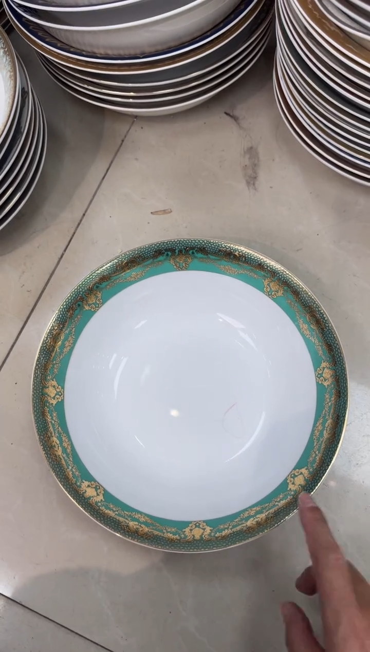 【闪购商品】瓷片9英寸汤碗  福利  暇