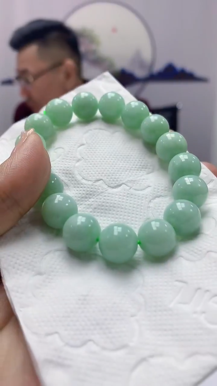 【闪购商品】定制翡翠未镶嵌5152ms-毛货手串102